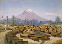 Parihaka, 1881 by George Clarendon Beale; Ref. A65.651; Collection of Puke Ariki, New Plymouth. Used with permission