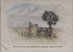 Ruins of the Rev. J.F. Wohlers’ house, Ruapuke Island. March 1895.