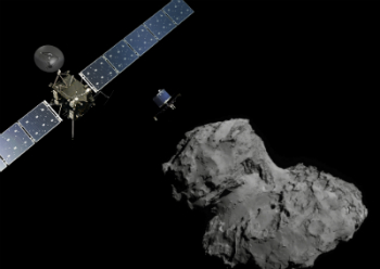 Image: ESA/ATG medialab; Comet image: ESA/Rosetta/Navcam