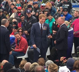 Prince Harry in the crowd