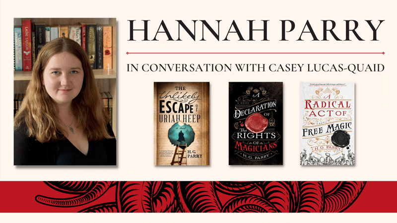 Facebook event for Hannah Parry, in conversation with Casey Lucas-Quaid