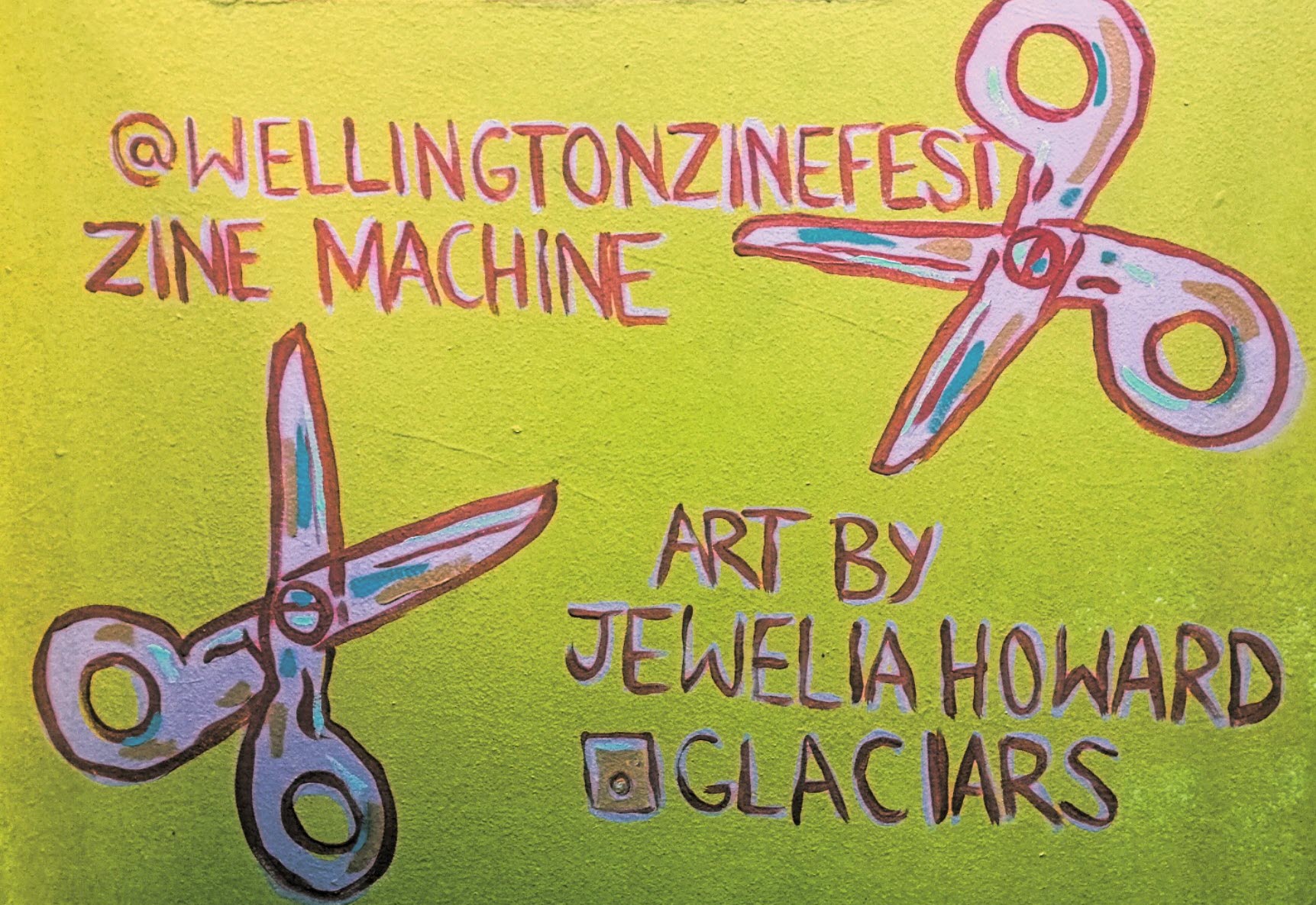 Art by Jewelia Howard Painted on zine machine