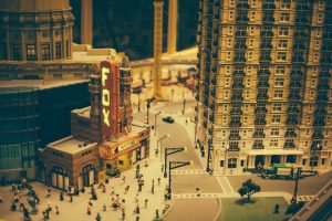 A LEGO® city scene