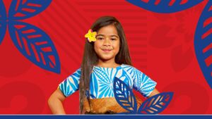 Tonga Language Week Poster. Tongan girl in traditional dress