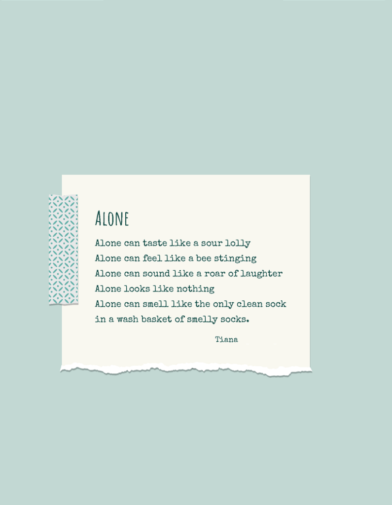 Alone poem image