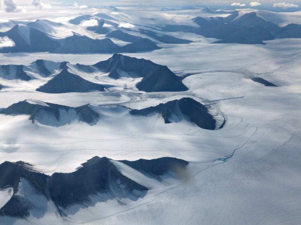 Image of the Agassix ice cap in northern Canada.