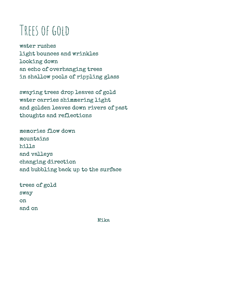 Trees of Gold poem image