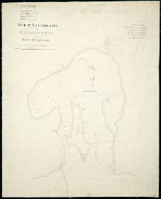 Port Nicholson or Wangenue'tera in New Zealand, surveyed by Captain Thomas Barnett, May 1826.  Reference no Mapcoll-832.47aj/1826/Acc.379