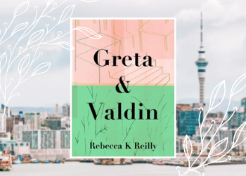 Greta and Valdin cover against a photo of Auckland City