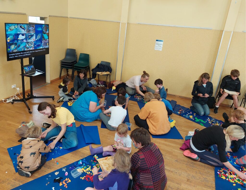 Children and parents using LEGO®