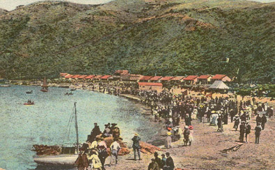 Historical postcard of Worser Bay