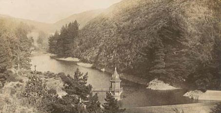 Historical postcard of Karori Reservoir